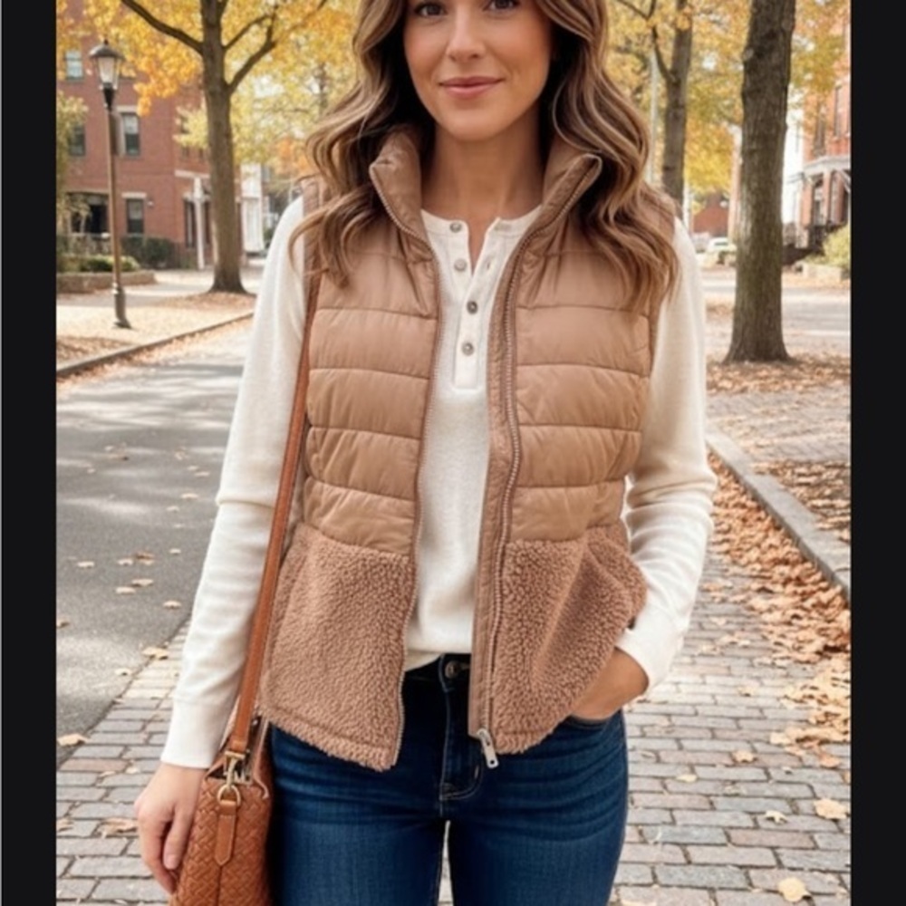 Calvin Klein Tan Quilted Vest